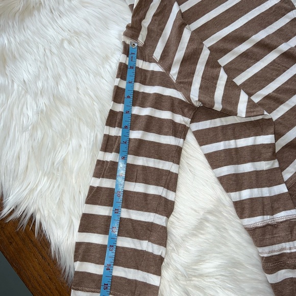 Columbia pullover hooded 3/4 sleeve strip top with drawstring waist Y2K sz Small - Picture 11 of 12